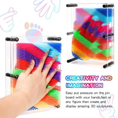 3D Clone Metal Pin Antistress Art Clone Hand Shape Model Kid Toys Pinscreen Needle Board Sculptures Painting Carving Pinart Gift