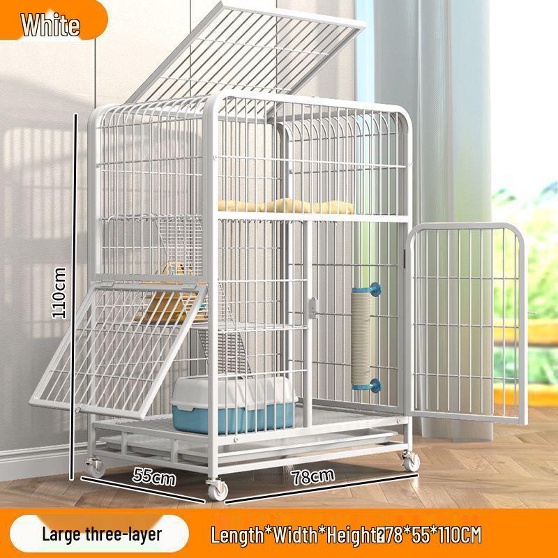 Compact Multi-Layer Indoor Cat Cage and Nest House