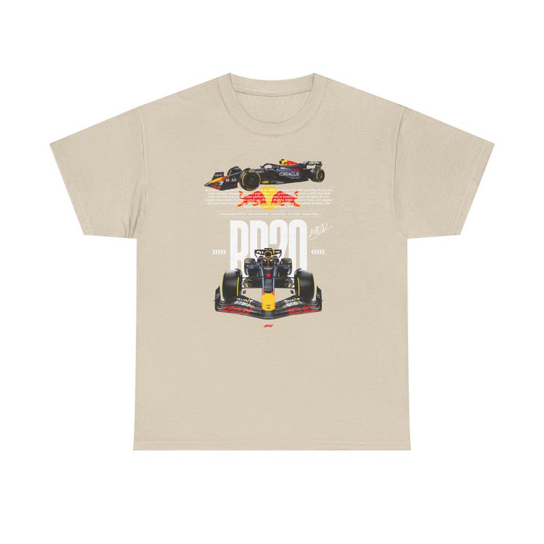 

Red Bull Racing RB20 F1 Автомобіль Вінтажний Технологічний Графічний Футболка, Унісекс Оверсайз Вуличний Одяг, Подарунок для Фаната Формули-1 XXXL бежевий