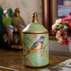 Vintage Ceramic Storage Jars Kitchen Sugar Jar Tea Can Enamel Moisture-proof Tea Jar Storage Jar, Antique Household Ornament