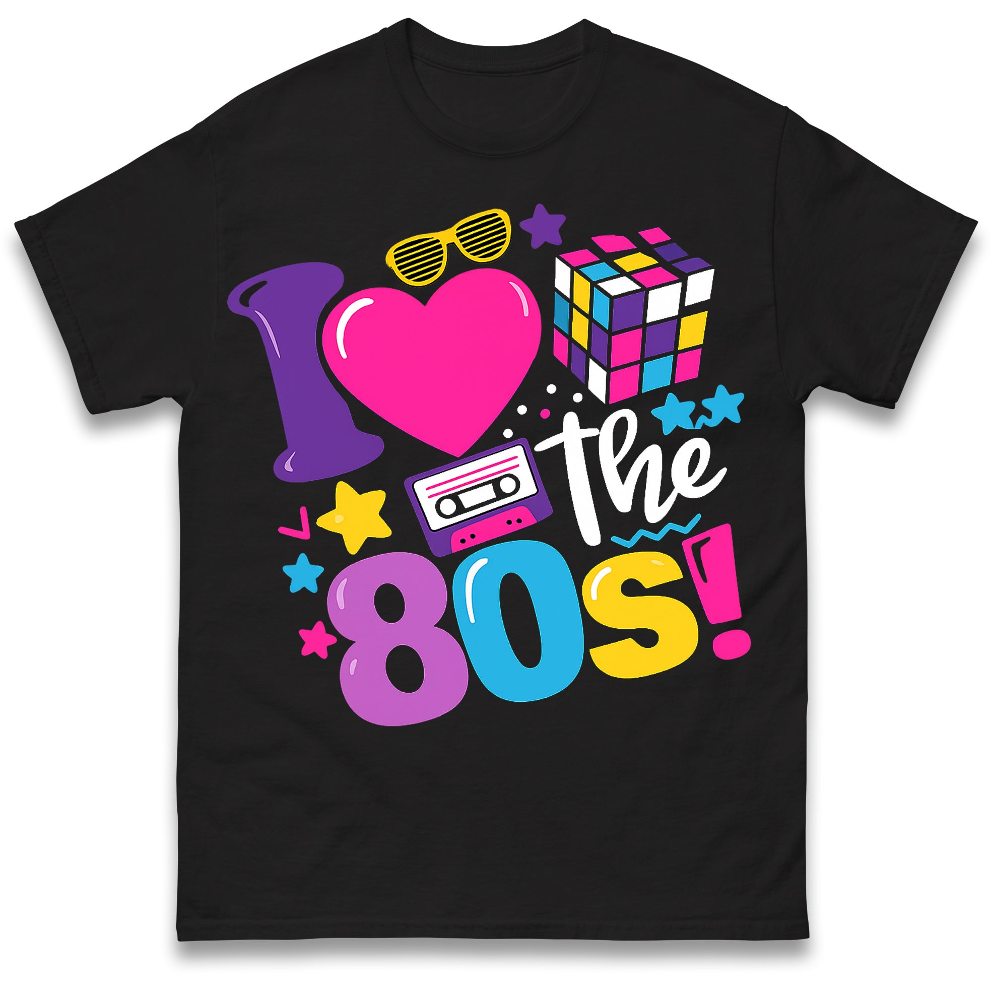 I Love The 80 s T Shirt Tshirt Mens Womens Unisex Tops Tees 4XL
