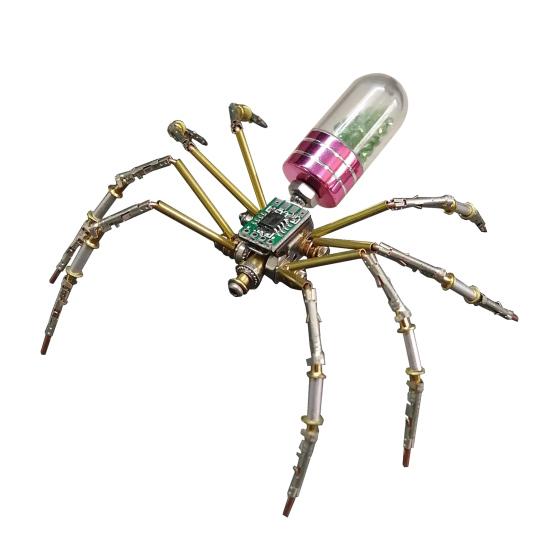 Model Păianjen Mecanic Steampunk Ornament Păianjen Metalic 3D Steampunk Kit Asamblare Păianjen Puzzle DIY Cadou Iubitor de Păianjeni Copii Adulți