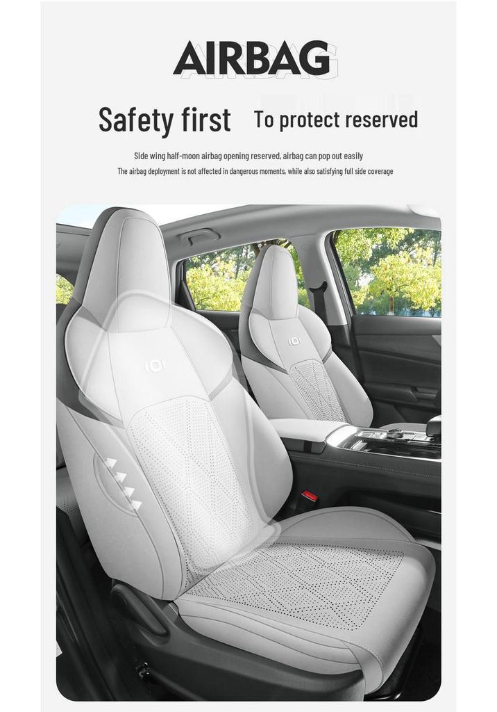Changan Qiyuan Q05 Car Seat Cover - All-Season Full Coverage Suede Cushion