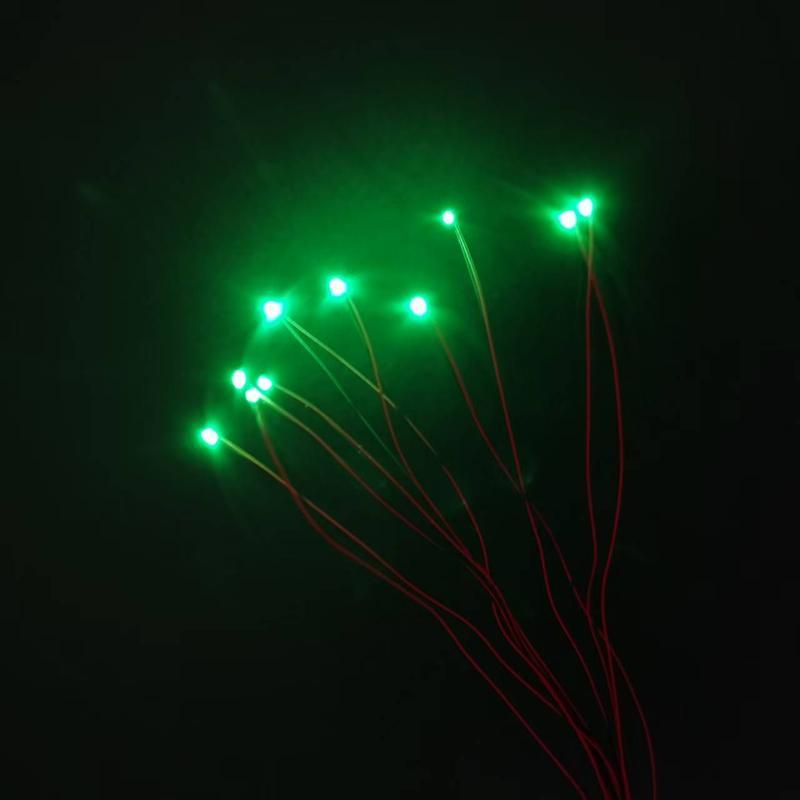 10Pcs/Bag 0603 Diy Smd Lamp Wired Micro Litz Led Pre-Soldered Chip Wired 3V Railway Model Toy Light Diy Leads Wires 30Cm