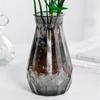 Creative transparent hydroponic plant flowerpot, green ivy, copper money grass, imitation glass vase, plastic resin ornament