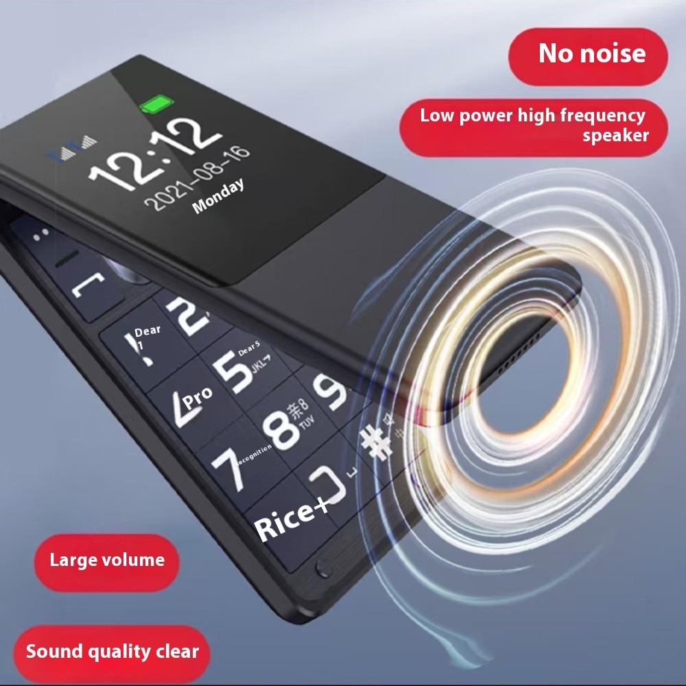 Full Netcom 4G Dual-screen Flip Phone for The Elderly, Flip Phone for The Elderly, Long Standby for The Elderly
