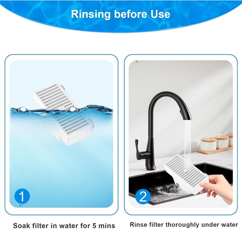 AD23-T-Shaped Filters Replacement Pet Water Fountain Filter Refill For Pioneer Mini Vortex And Swan Pet Drinking Fountain 6PCS