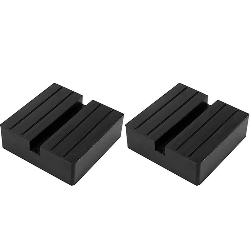Universal Car Lift Jack Stand Rubber Pads Black Rubber Slotted Floor Jack Pad Frame Rail Adapter