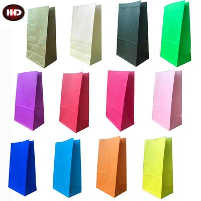 Pacote com 50 Sacos de Papel Kraft para Doces, Fundo Quadrado, 13*8*24cm para Lanches & Hambúrgueres