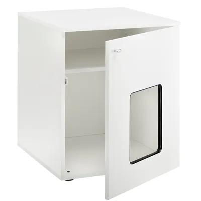 Wooden Cat House, White