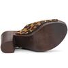 Allegra K Women's Leopard Print Slide Mule Sandals with Thick Soles and Open Toe Platforms, Size 27.5cm