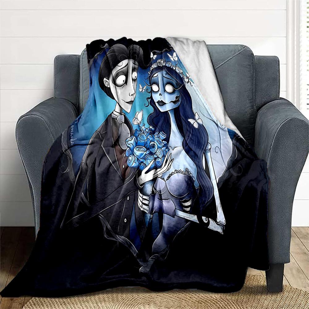 1PC Corpse Bride Outdoor Blanket Lightweight Flannel, Soft & Warm, All-Season Use for Sofa, Outdoor145
