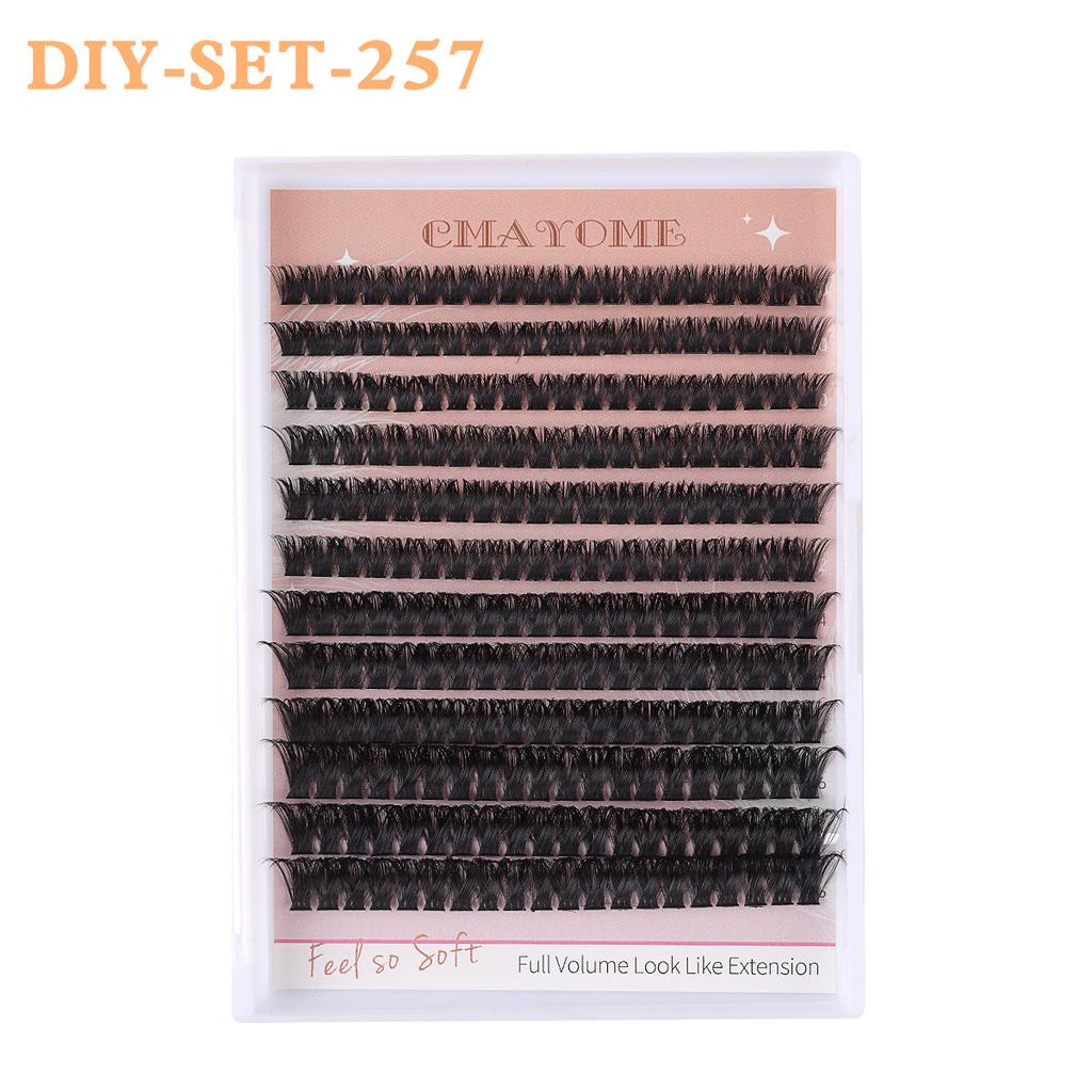 Diy Single Cluster Of Hot Melt False Eyelashes Simulation Natural Thick Self-Grafting Color Eyelashes
