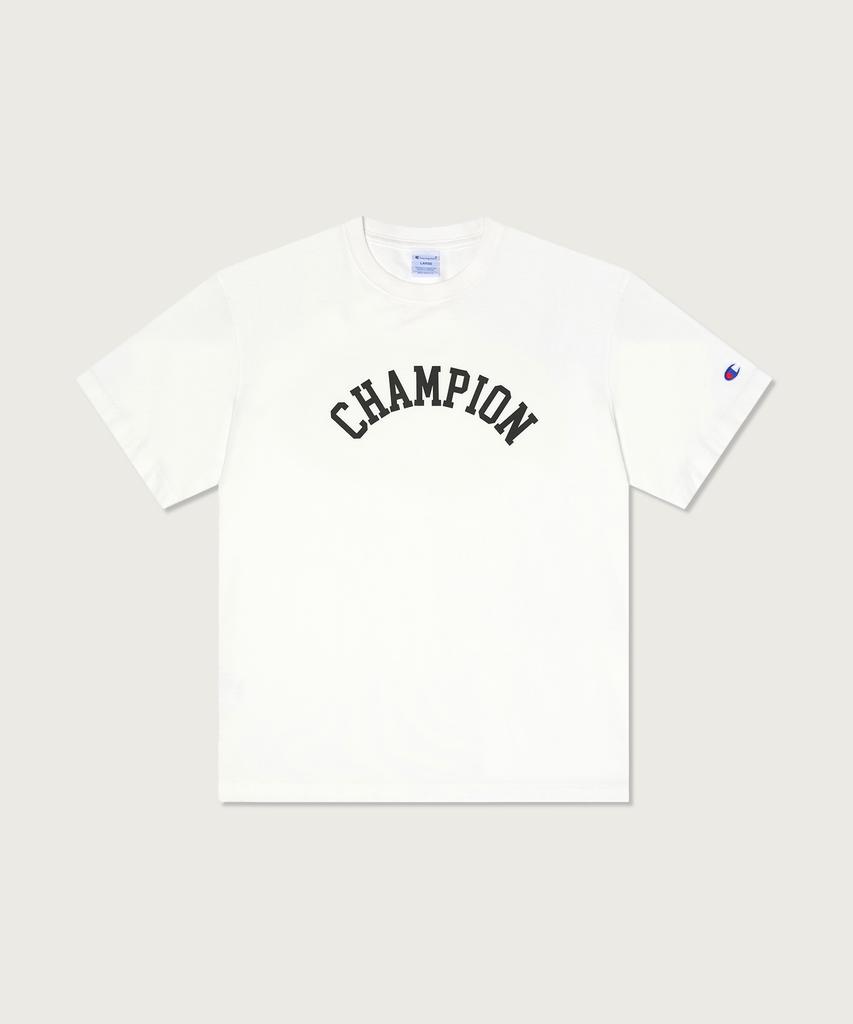 Champion T-shirt con logo ad arco Bianca