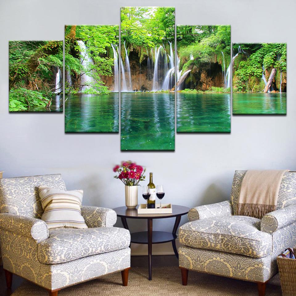 5pcs Seascape Wall Pictures Beach Sea Ocean Canvas Painting Wall Art Landscape Posters Prints for Living Room Decor No Frame