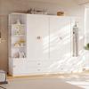 Wardrobe, 6-door wardrobe, White, 270 x 45 x 200 cm, hinged-door with 4 clothes rails, 4 drawers and lots of storage space, modern design