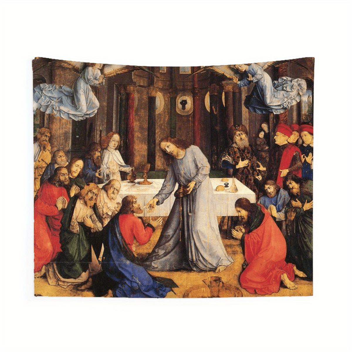 

Last Supper Masterpiece Religious Art Tapestry Perfect for Unique Inspiring Timeless Home Decor with Spiritual Charm 74x94cm(29x37in)