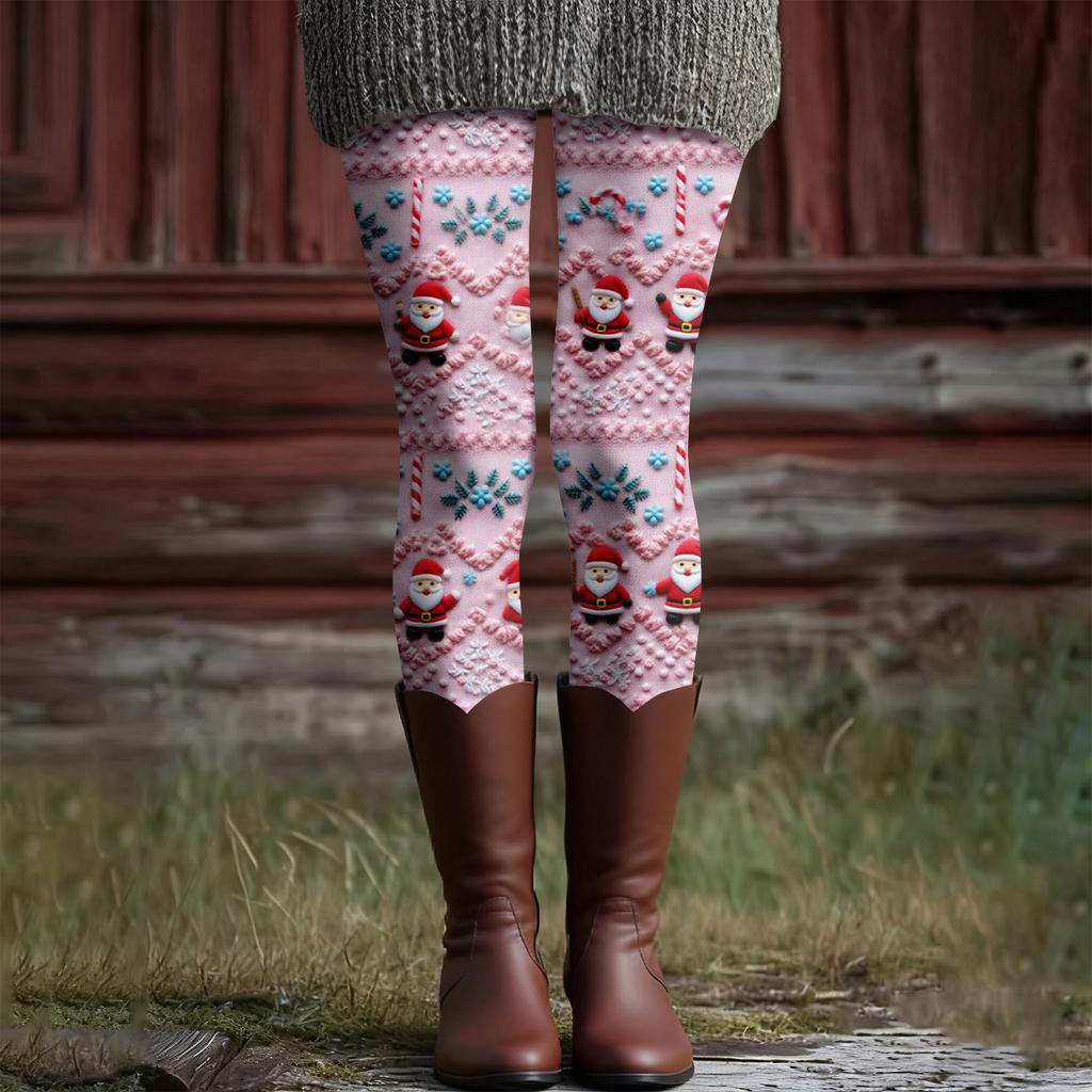 Women's Casual Fashion Outdoor Halloween Printed Slim Elastic Yoga Pants Cropped Pants