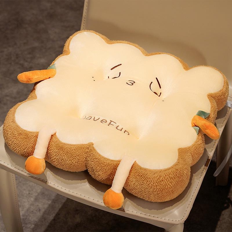 

Thickened Cute Toast Cushion for Office or Car—Ideal for Long Sitting, All-Season Comfort 40x40 cm