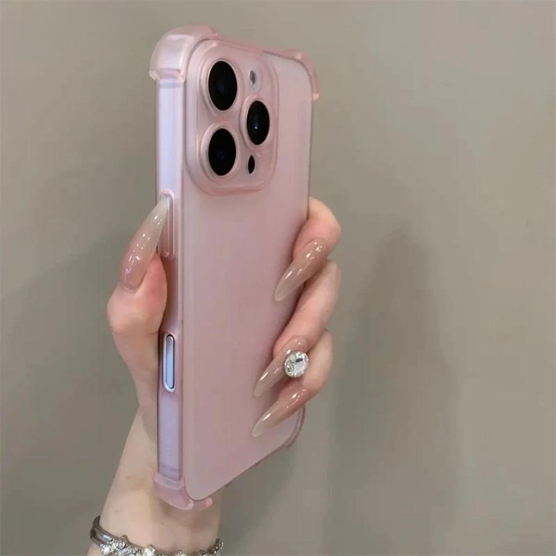 Ice Mist Phone Case For Vivo V50 Lite V50E V40 V30 V29 V27 V27E V25 V23 V21 Pro Lite Matte Back Cover AirBag Shockproof Casing