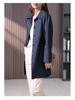 Women's British Style Mid-Length Trench Coat - 2025 Korean Edition for Spring & Autumn, High-End Straight-Cut Design
