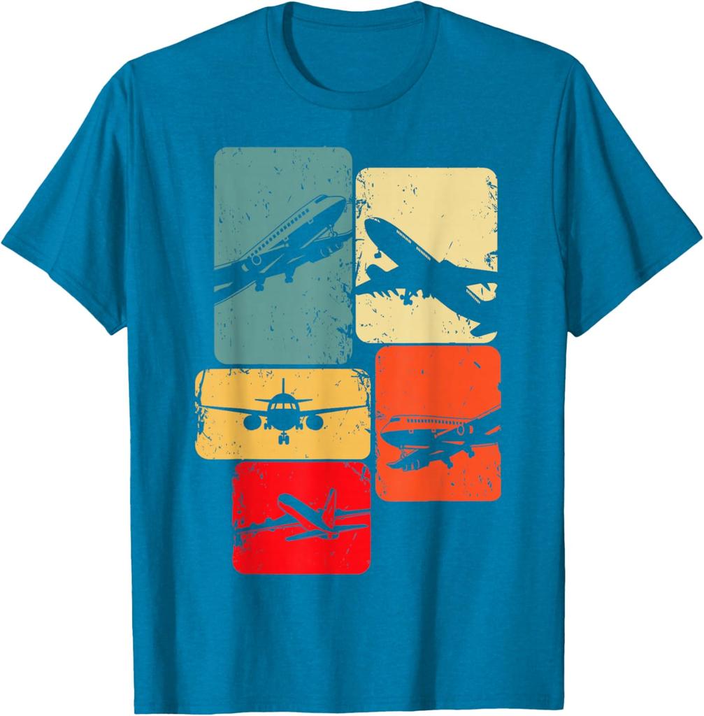 Airplane Pilot Plane Men Toddler Boys Kids T-Shirt Short Sleeve Casual 100% Cotton Shifft