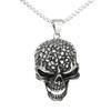 Stereoscopic Skull Stainless Steel Necklace for Men, Personalized and Powerful Hip Hop Pendant, Vintage Titanium Sweater, Chain for Women