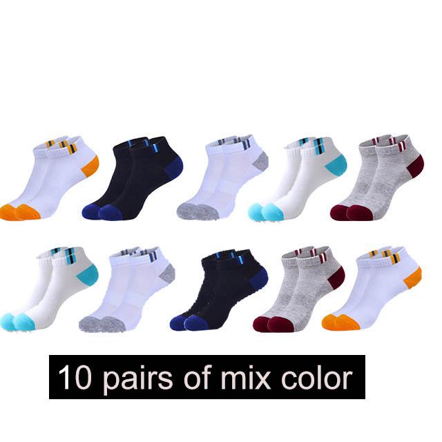 10 Pairs New Spring Summer Cotton Socks Boat Mesh Breathable Men's Short Ankle Socks High Quality Casual Sports Male Sokken Gift