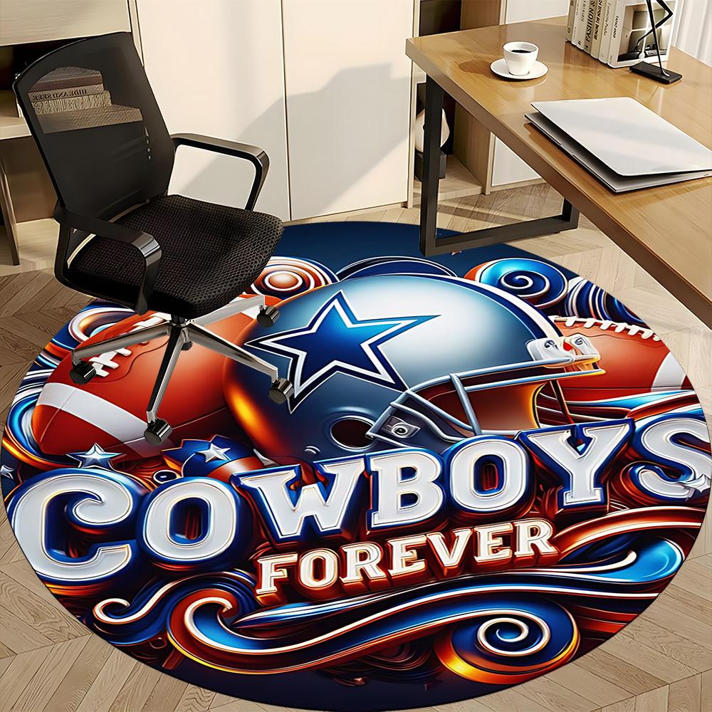 1 Stück Cowboys Forever Stuhlteppich für das Büro, rutschfest, maschinenwaschbarer Teppich für das Büro, Raum-Urlaubsdekoration für Weihnachten, Geburtstag, Polyester