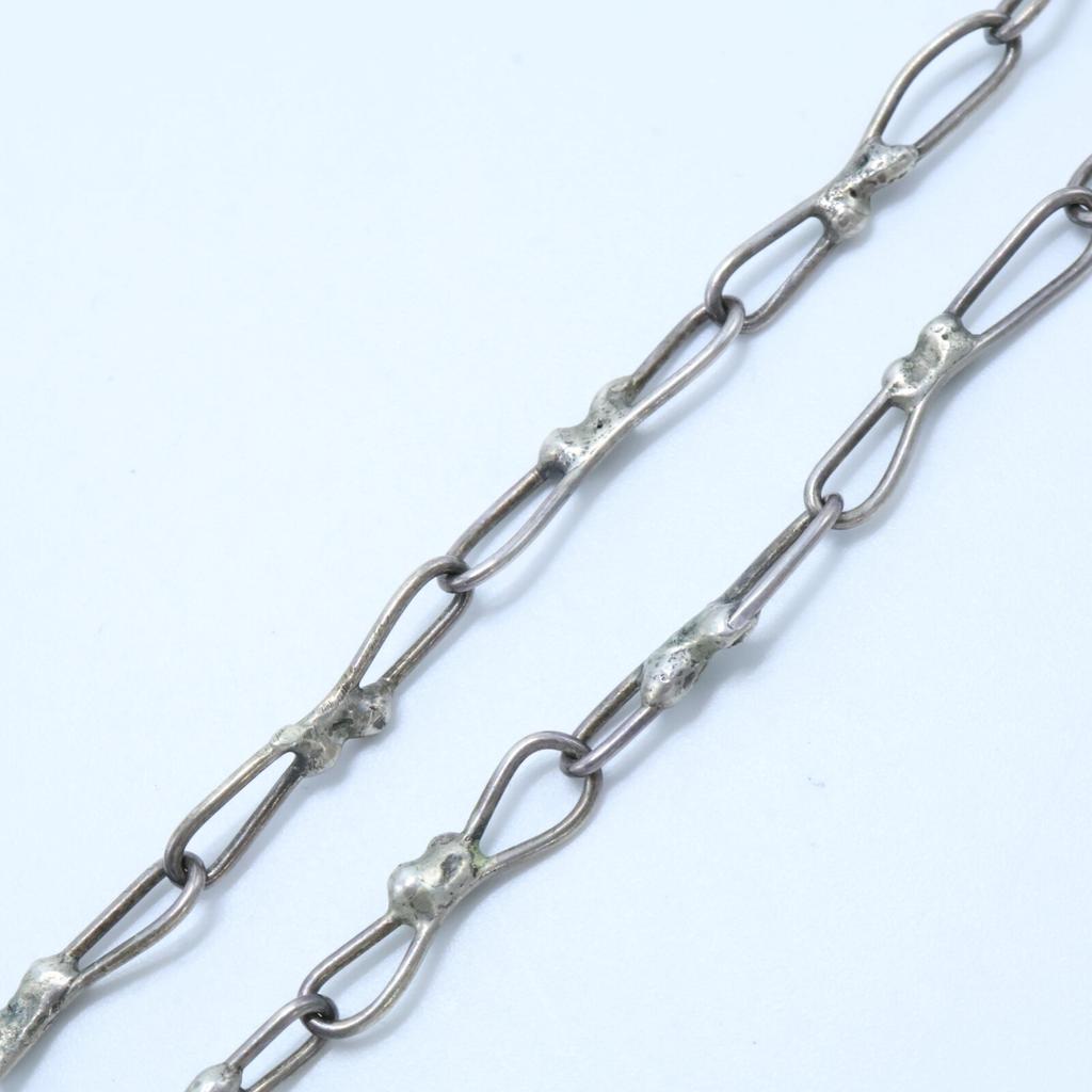 SV925 925 Amber Chain Necklace SilverUsed