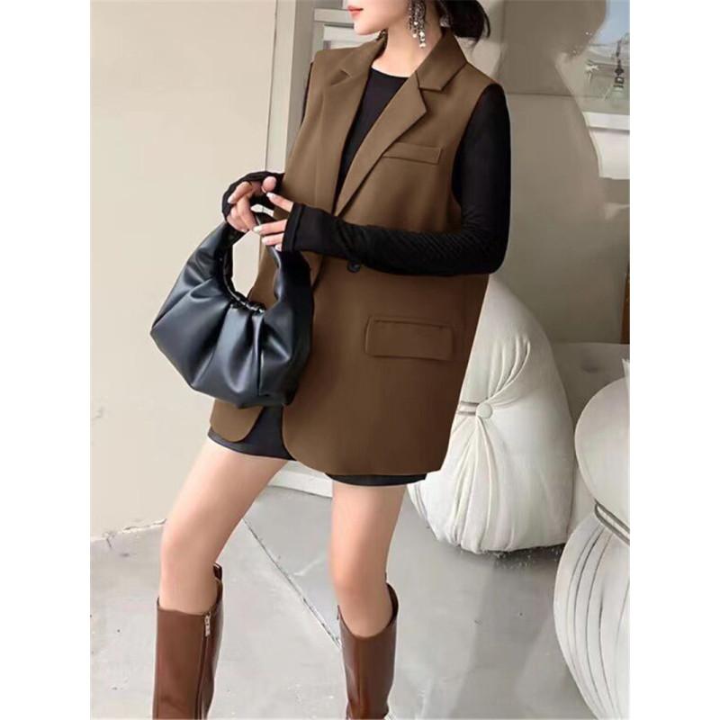 Tooxika New Two-button Solid Color Vest For Spring And Autumn Outerwear Suit Jacket