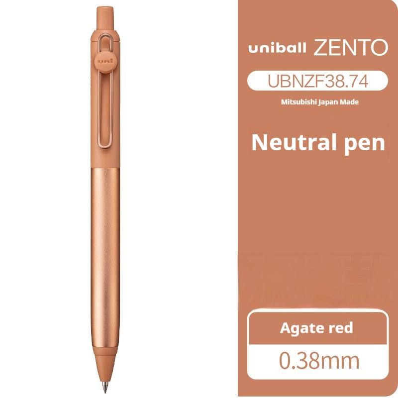 Japanese uni-ball ZENTO Gel Ink Pen Limited Flow Model Metal Push Ultra-Smooth Writing 0.38/0.5mm Signing for Students Business