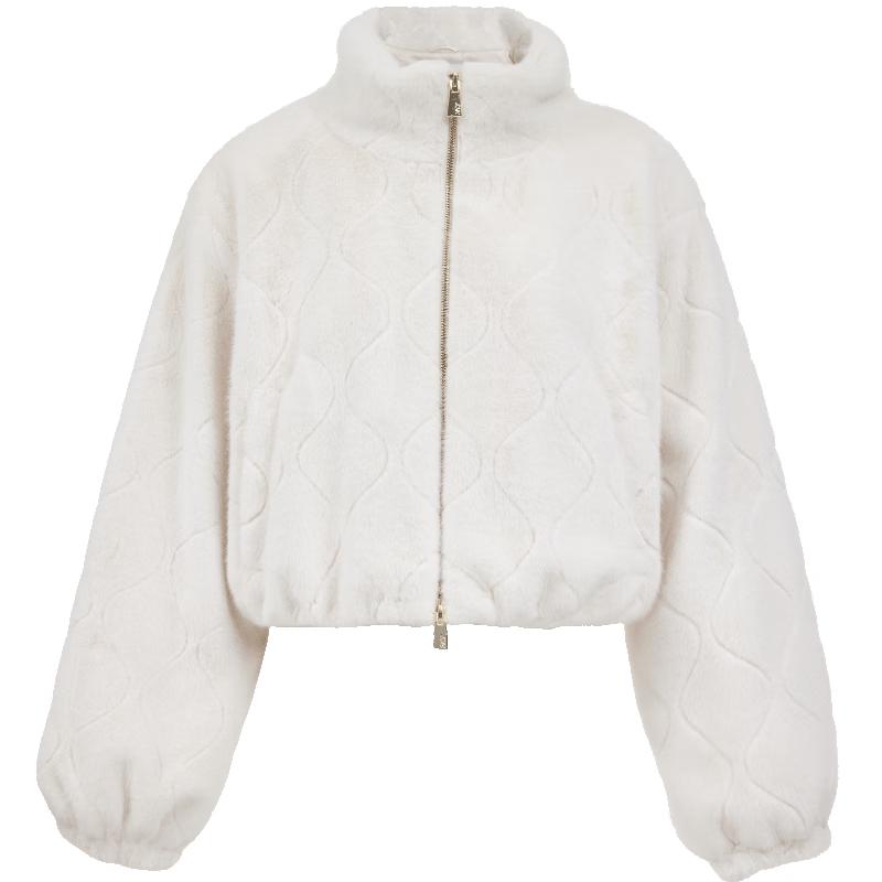 ONLY Women s 2025 Autumn Soft Plush Short Padded Jacket with Tulip Hem M