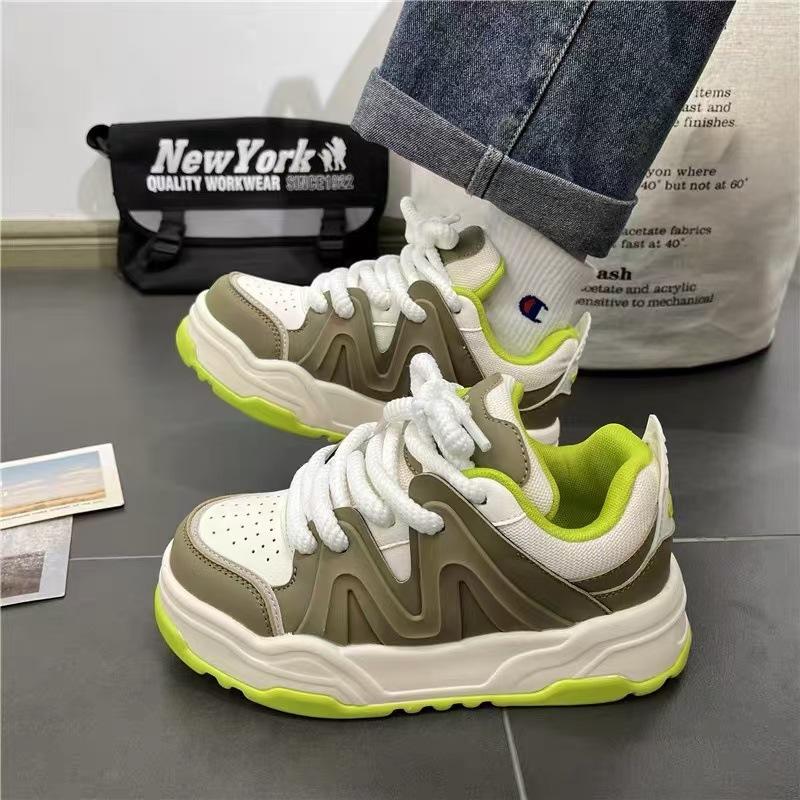 New ins style couple casual single shoes chic retro platform niche lightweight non-slip sneakers