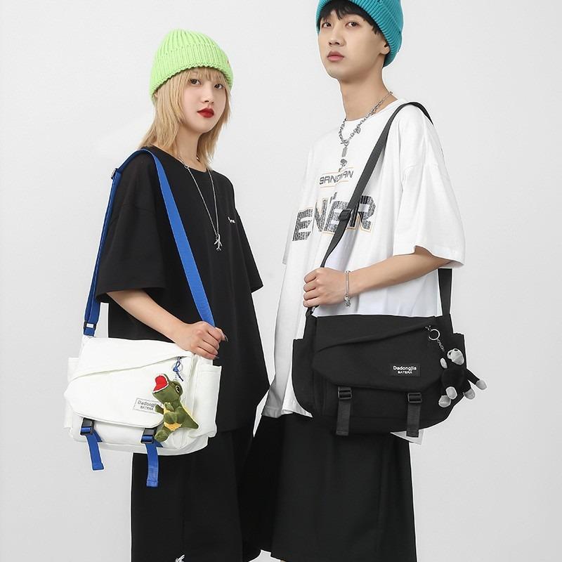 Bolsa Transversal Masculina 2026 Estilo Japonês Bolsa Mensageiro Workwear Casual Ins Grande Capacidade Bolsa Masculina Marca Tendência Bolsa de Ombro