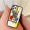 Abstract B-Bauhaus Geometric Art Phone Case For IPhone 17 16 15 14 13 Plus 12 11 Pro Max PC+TPU Cases Back Cover