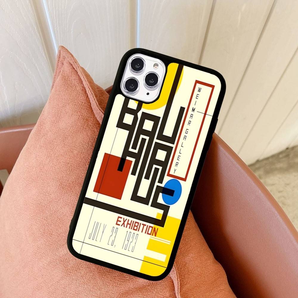 Abstract B-Bauhaus Geometric Art Phone Case For IPhone 17 16 15 14 13 Plus 12 11 Pro Max PC+TPU Cases Back Cover