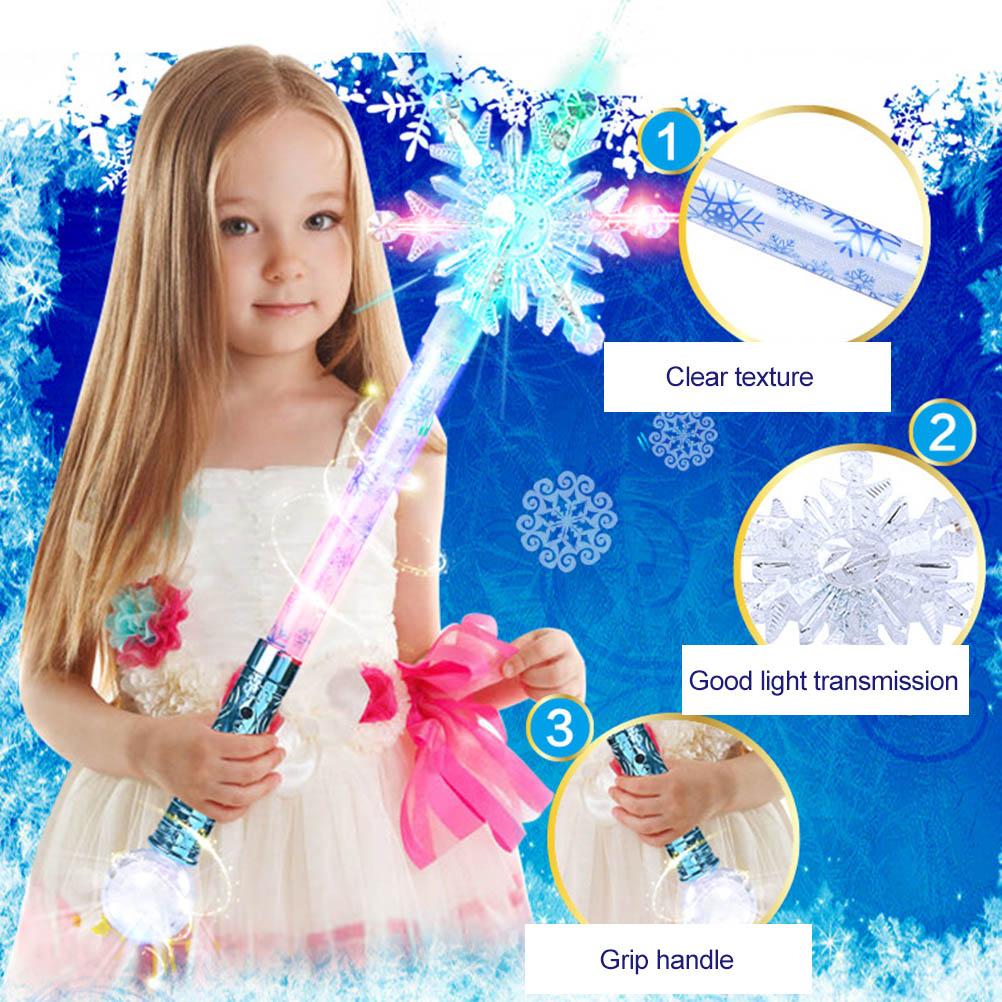 Snowflake Luminous Magical Wand Princess Cosplay Fairy Stick Glowing Magical Wand