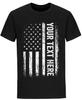 Custom Made Shirt USA Flag Patriotic Personalized T-shirt Your Own Printed Text