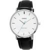 Casio MTP-VT04L-7E Quartz Men's Watch White Black Leather Band International Model