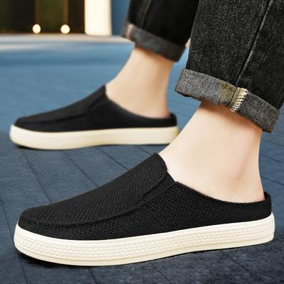 Men's Shoes, Summer Breathable Sandals, Men's Versatile Single Shoes, Comfortable and Breathable Casual Shoes for Lazy People, Men's Cloth Shoes