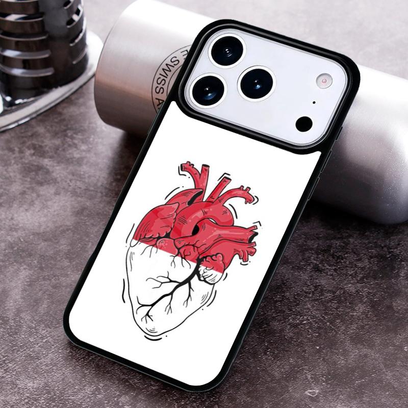 Indonesia Passport Flag Map Phone Case for iPhone 17 16 15 Pro Max Air 14 13 12 11 Plus Shockproof Cover