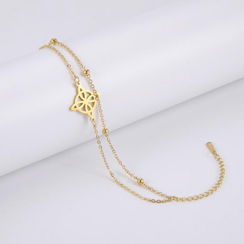 Geometric Witch Celtics Knot Charm Bracelet Women Female Stainless Steel Witchcraft Chain Love Bangles Jewelry