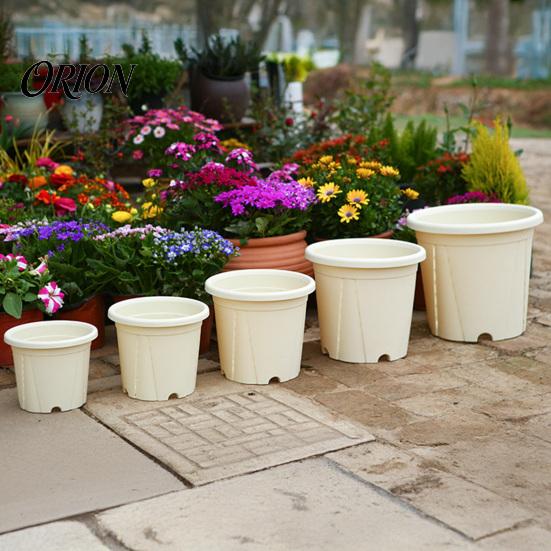 Breathable Resin Plant Pots Flowerpot with Drainage Holes And Saucer, Pot for Indoor Outdoor Heavy Duty Flower Containers Plants, Lightweight