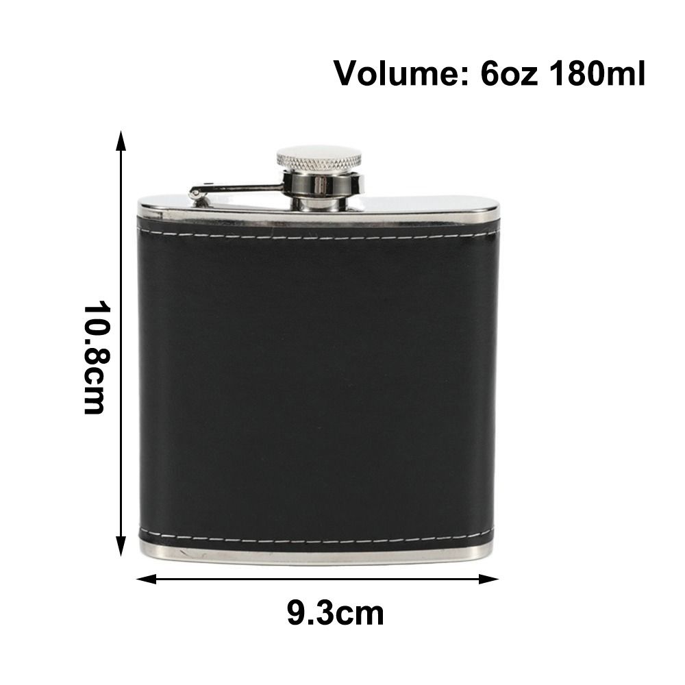 Mode 6oz Taschenflasche Auslaufsicher Lederbezogen Trinkwasserflasche Mini Tragbar Weinkelch Outdoor