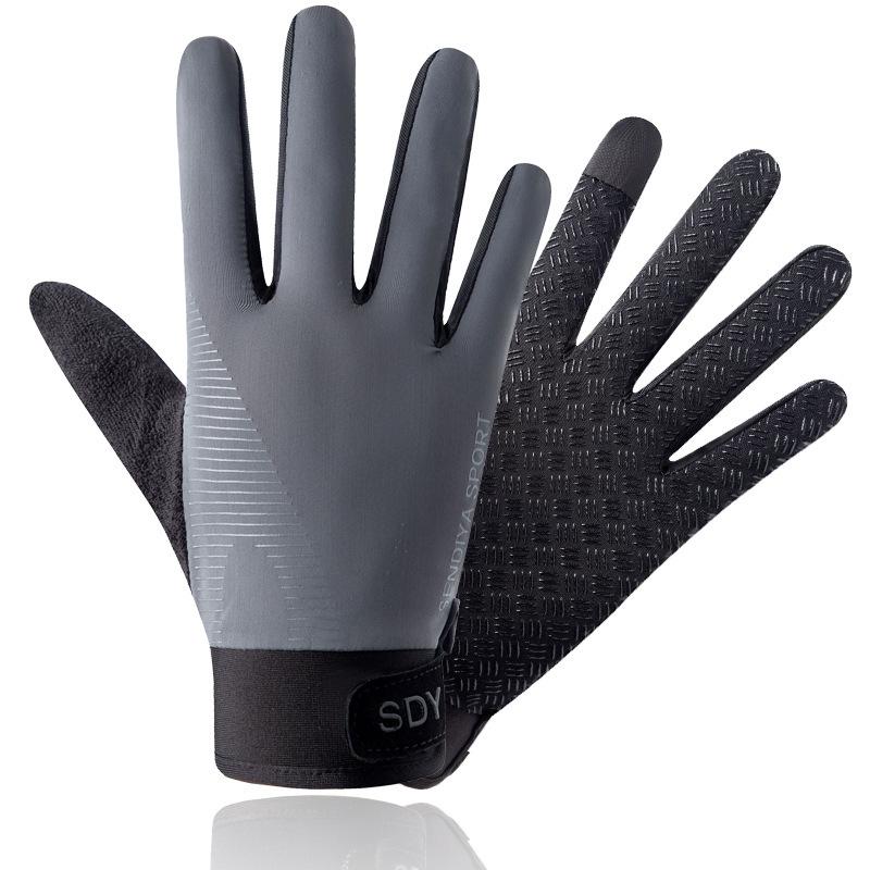 Summer sunscreen gloves cycling men and women ice silk breathable thin outdoor sports fishing non-slip touch screen High Quality Practical Daily Use