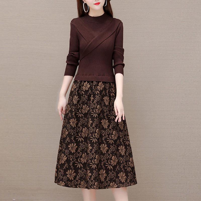 Autumn Winter 2026 High-End Goddess Style Knit Dress for Women