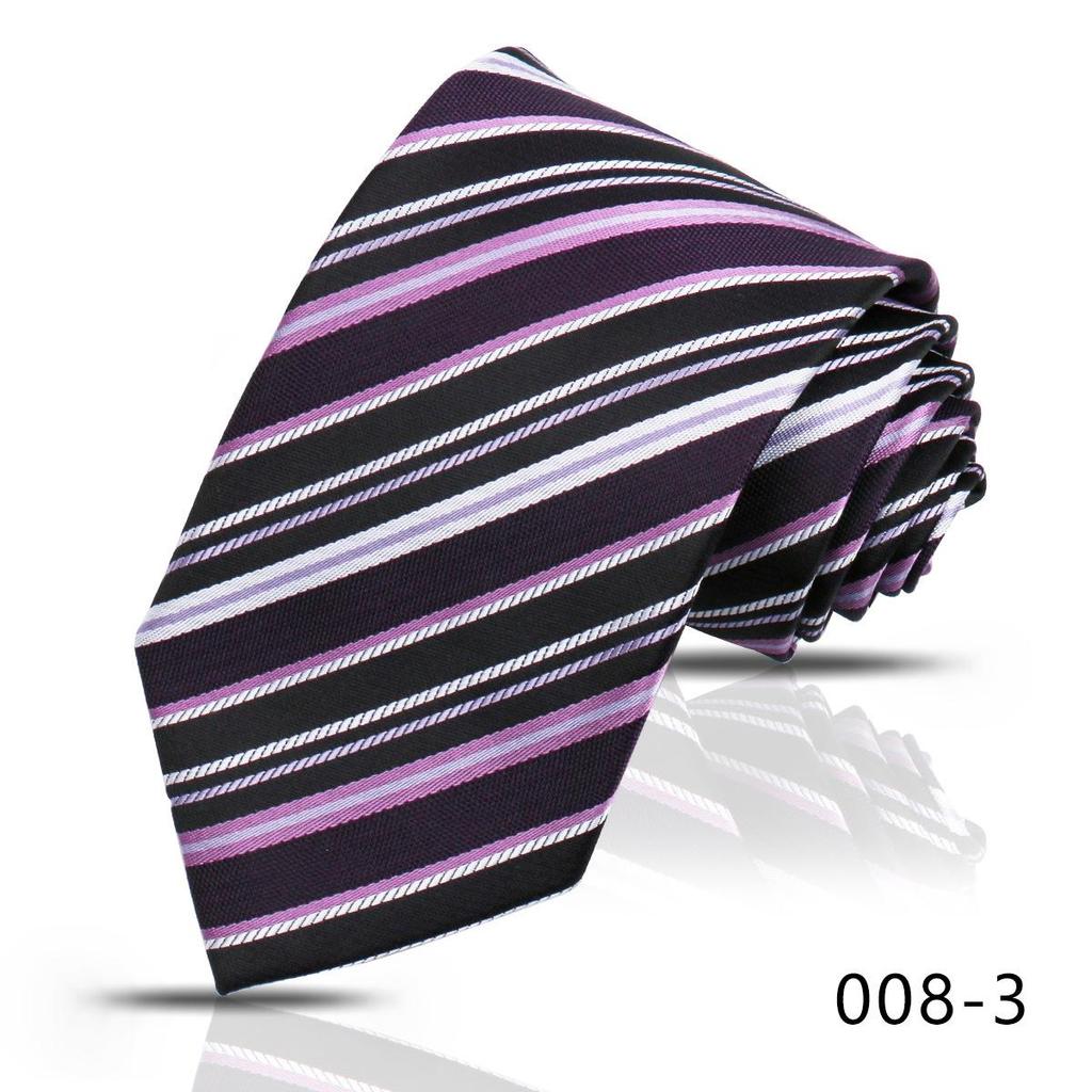 Hochwertige Herren-Seidenkrawatte, 8 cm breit, für Business und Hochzeitsanzug, mit diagonalen Streifen und Karomuster