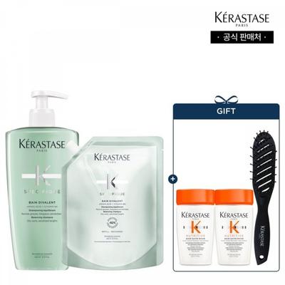 K Rastase Specifique Bain Divalent Shampoo 1l  500ml + 500ml Refill 