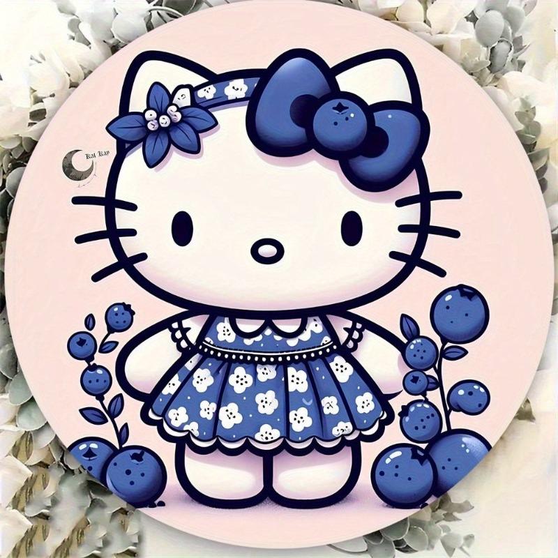 2D Flat Hanging Decorative Metal Sign Hand Painted Art